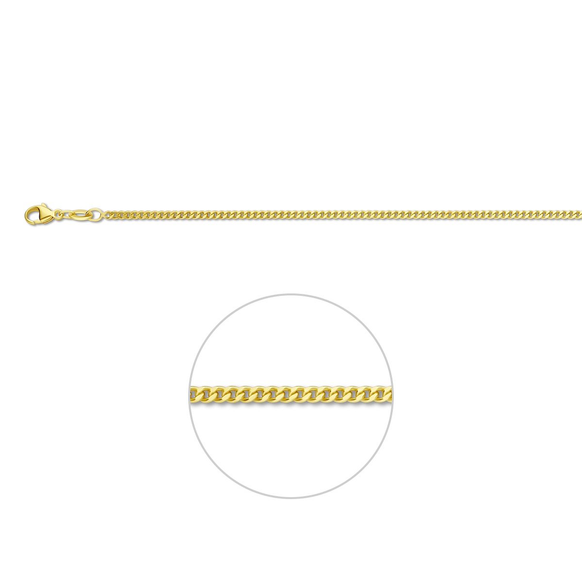 De schakelbreedte is 2.1mm.