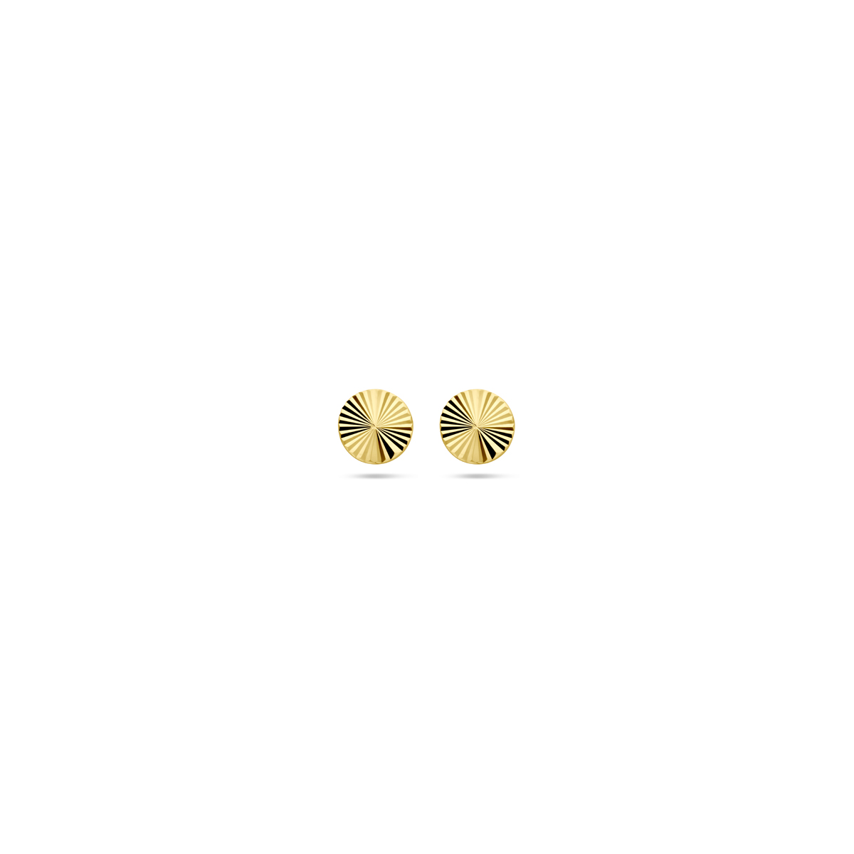 14k Geelgouden oorknoppen met een diameter van 4.0mm.14k Geelgouden oorknoppen met een diameter van 4.0mm.