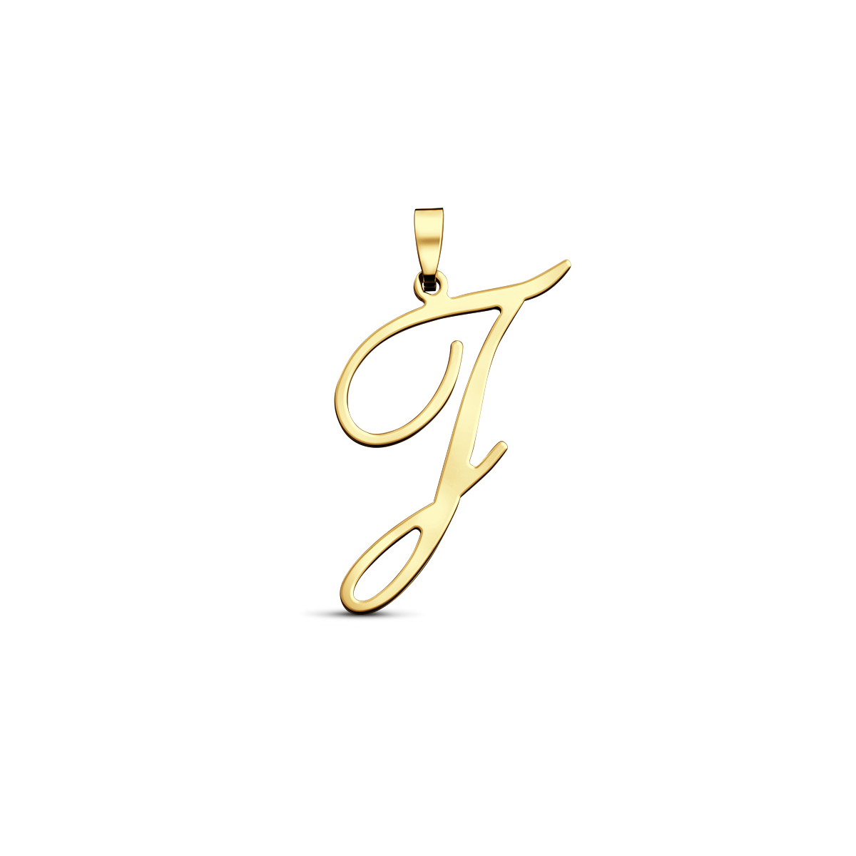 14k Geelgouden hanger in de vorm van een letter.