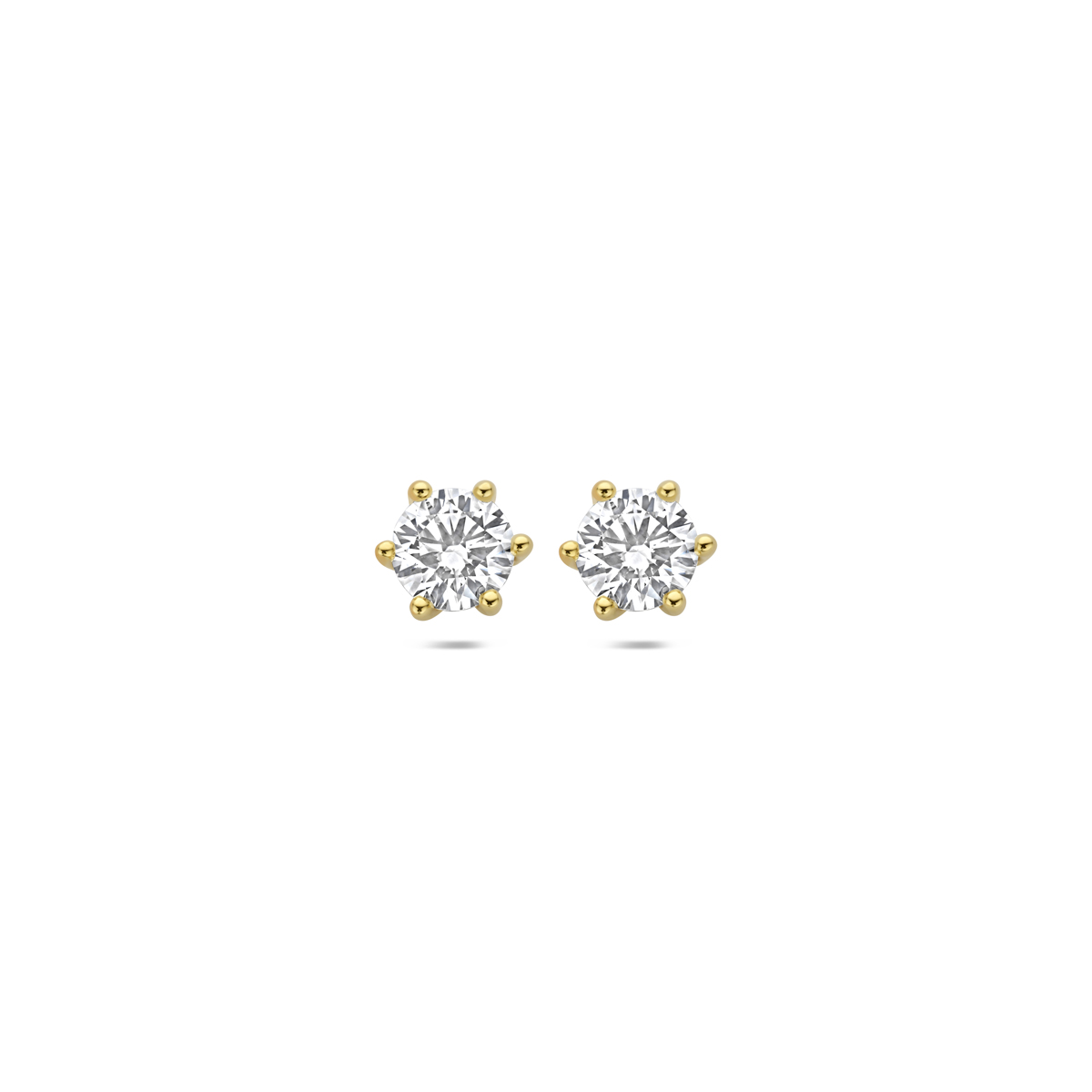 14k Geelgouden oorknoppen uitgevoerd met lab grown diamant van 5mm. Het totale diamantgewicht is 1.00ct. Onder extreem hoge druk en temperatuur wordt het natuurlijk ontstaansproces nagebootst met als eindresultaat een diamant met dezelfde chemische eigenschappen maar met een andere oorsprong. Dit artikel wordt geleverd met certificaat van de diamant.
