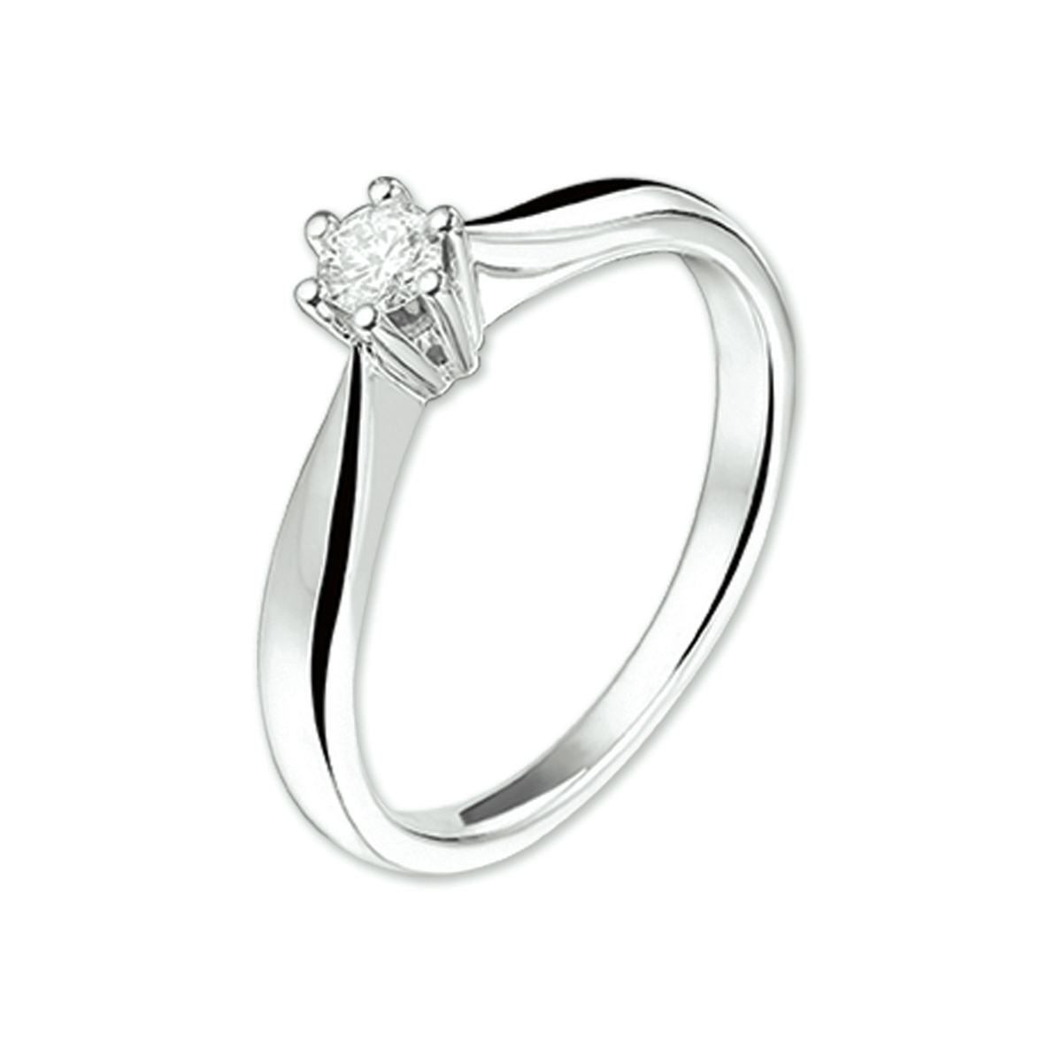 ring diamant 0.15ct h si 14K witgoud