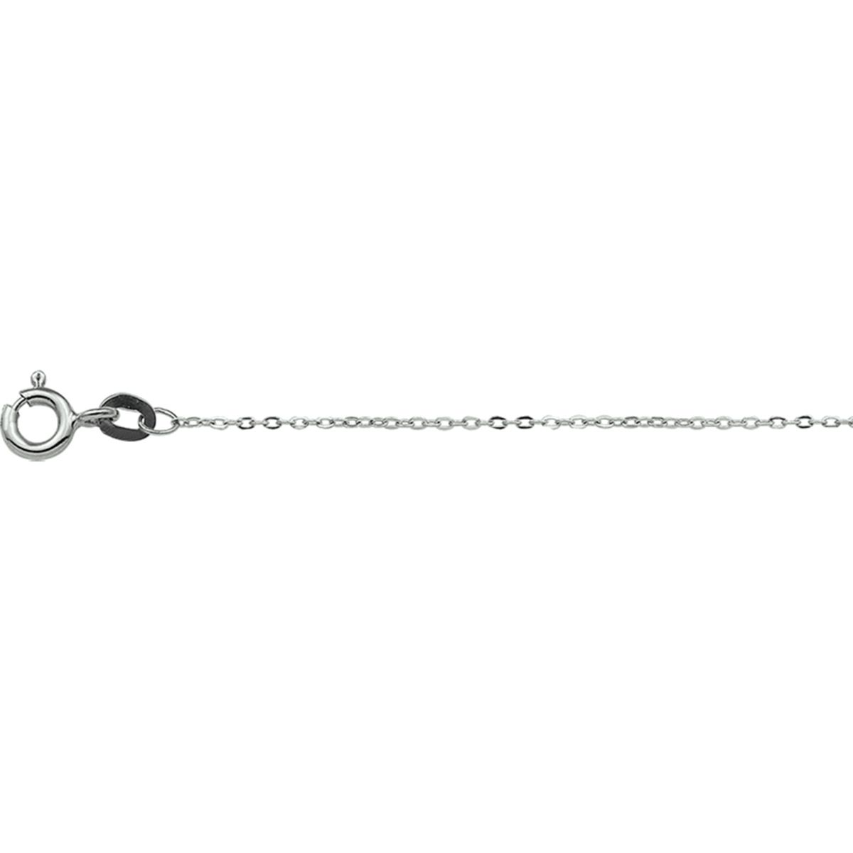 Witgouden 1,0mm anker collier met draaglengtes van 41 43 en 45cm. De schakelbreedte is 1.0mm.