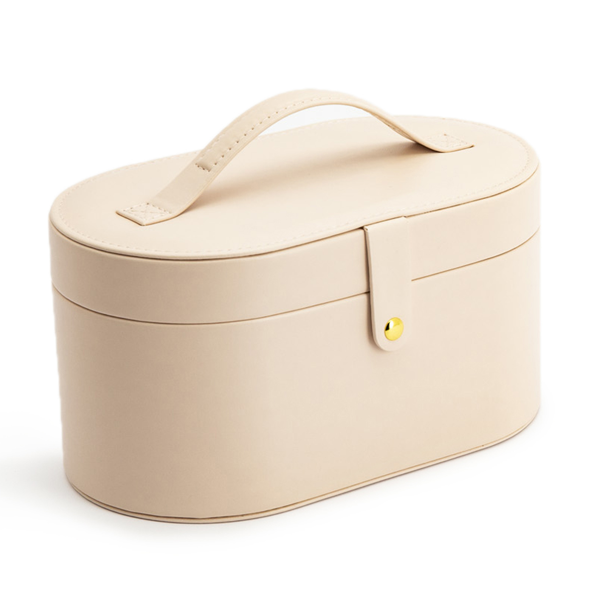 Luxe sieradenbox in de kleur zachtroze uitgevoerd met twee uitneembare trays en verschillende vakjes. Een compacte box om verschillende sieraden en juwelen in op te bergen.