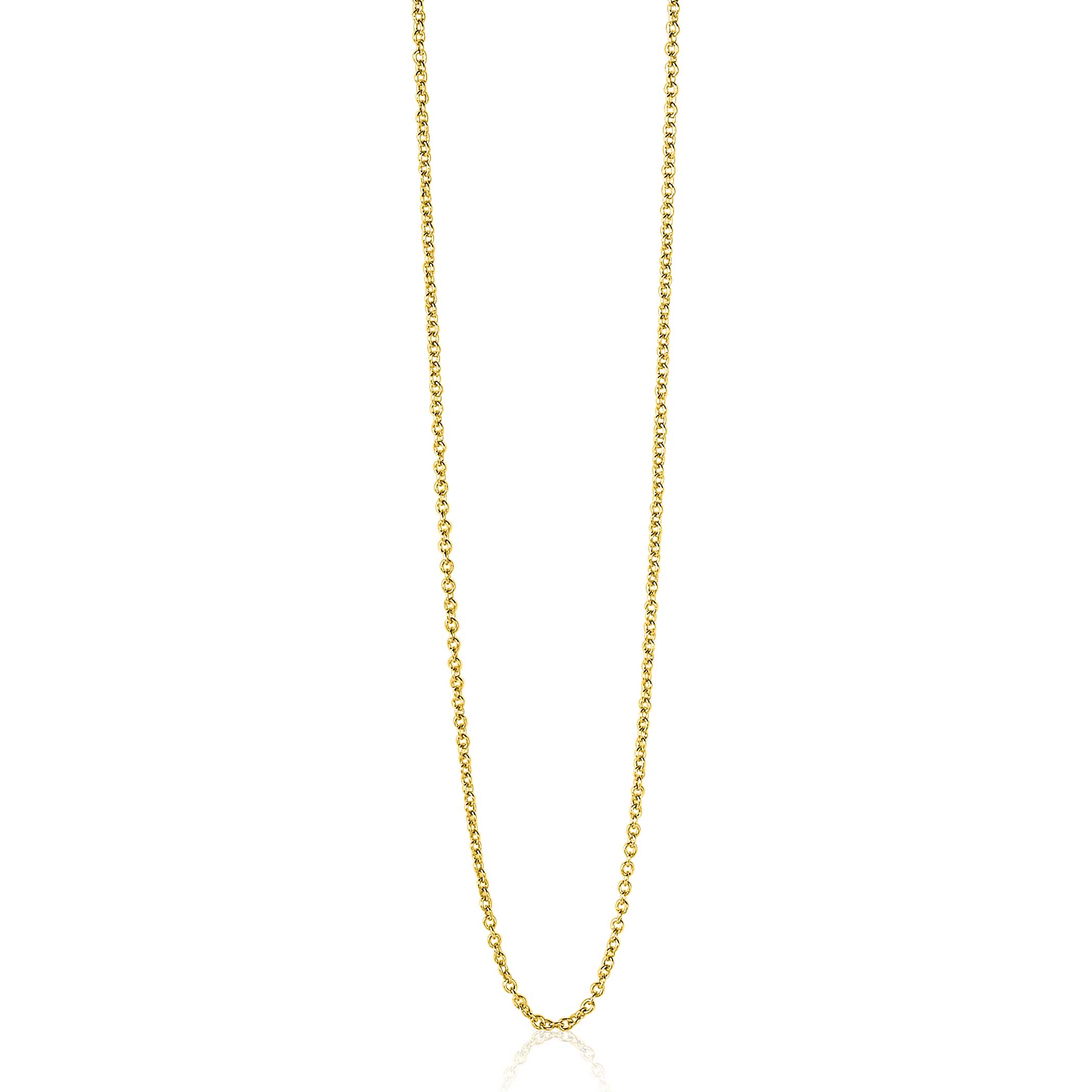 Collier anker  60 cm geel verguld