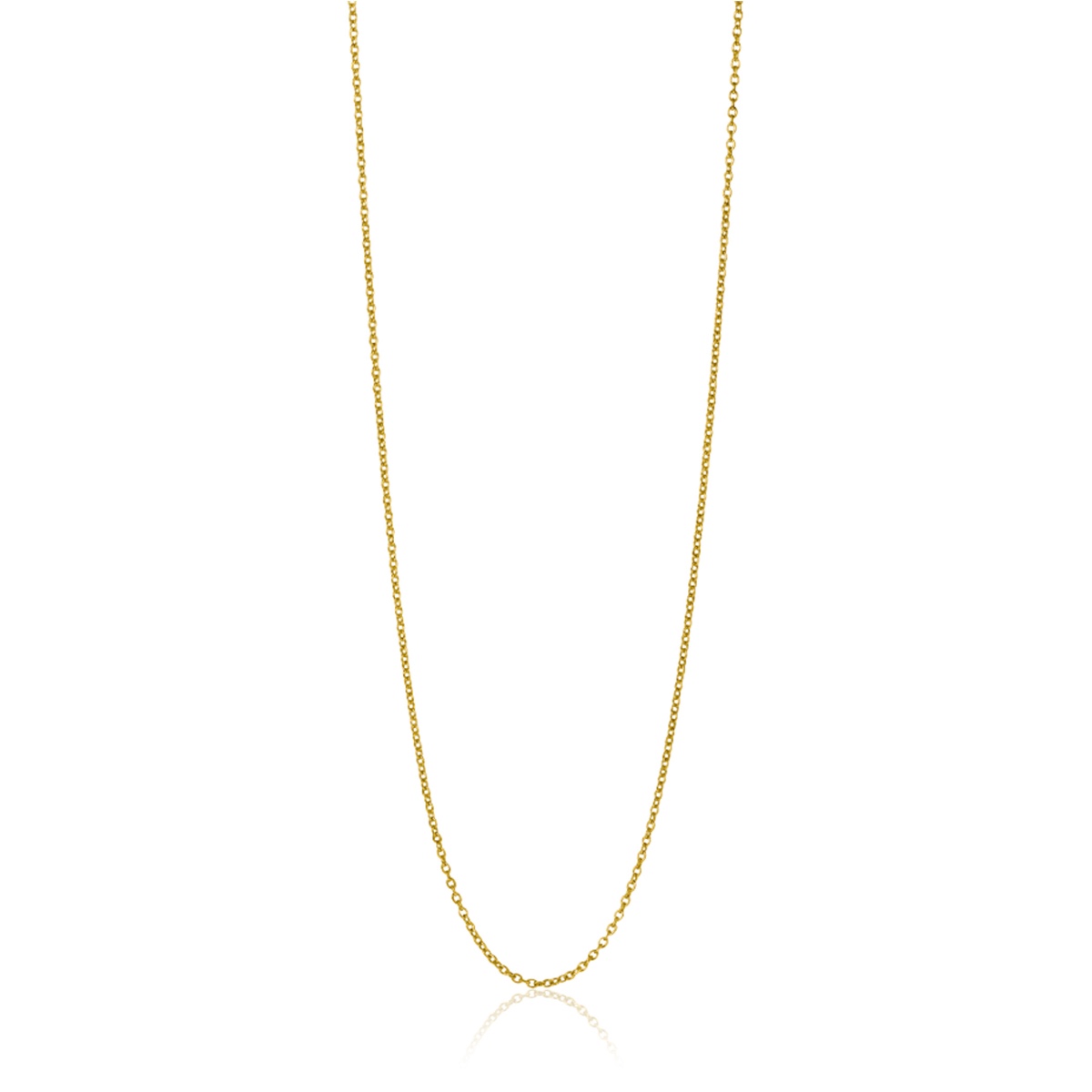 45cm ZINZI Gold 14 krt anker ketting 0,9mm breed, ideaal om je hanger aan te bevestigen ZGLA45-09