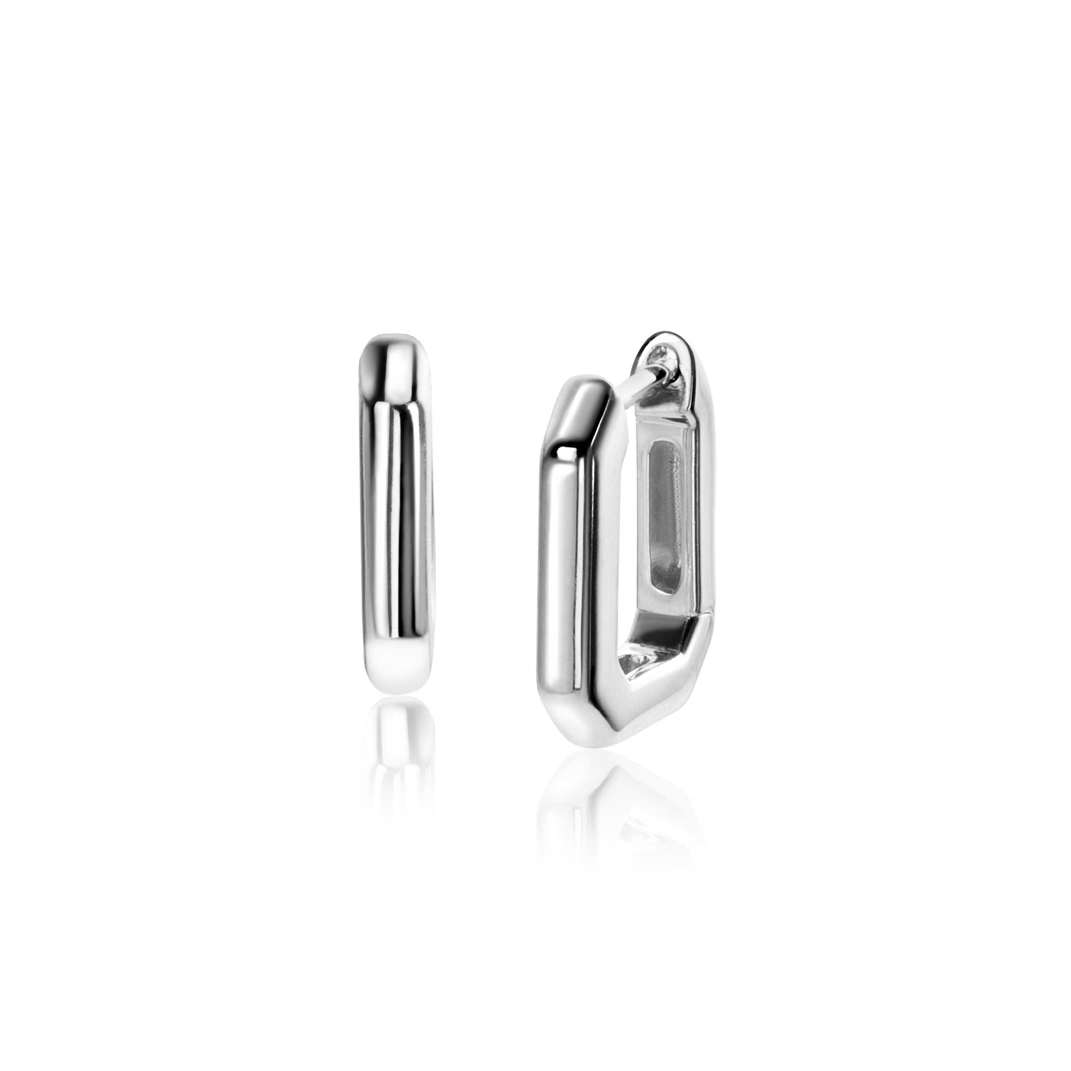 ZINZI zilveren luxe oorringen in achthoekige vorm. De doorsnede van deze oorringen is 16mm en de buisdikte is 3mm. Met luxe scharniersluiting. Deze oorringen zijn te combineren met al onze oorbedels. Vervaardigd van eerste gehalte zilver (925) en voorzien van een extra rodiumlaag voor een langdurige glans.