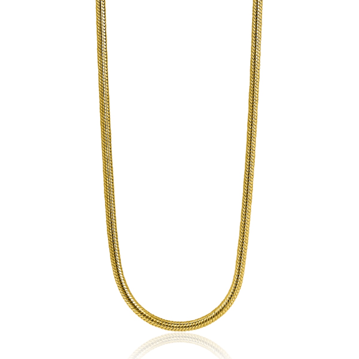 Collier. slangencollier 1.5mm 45cm gg.verguld