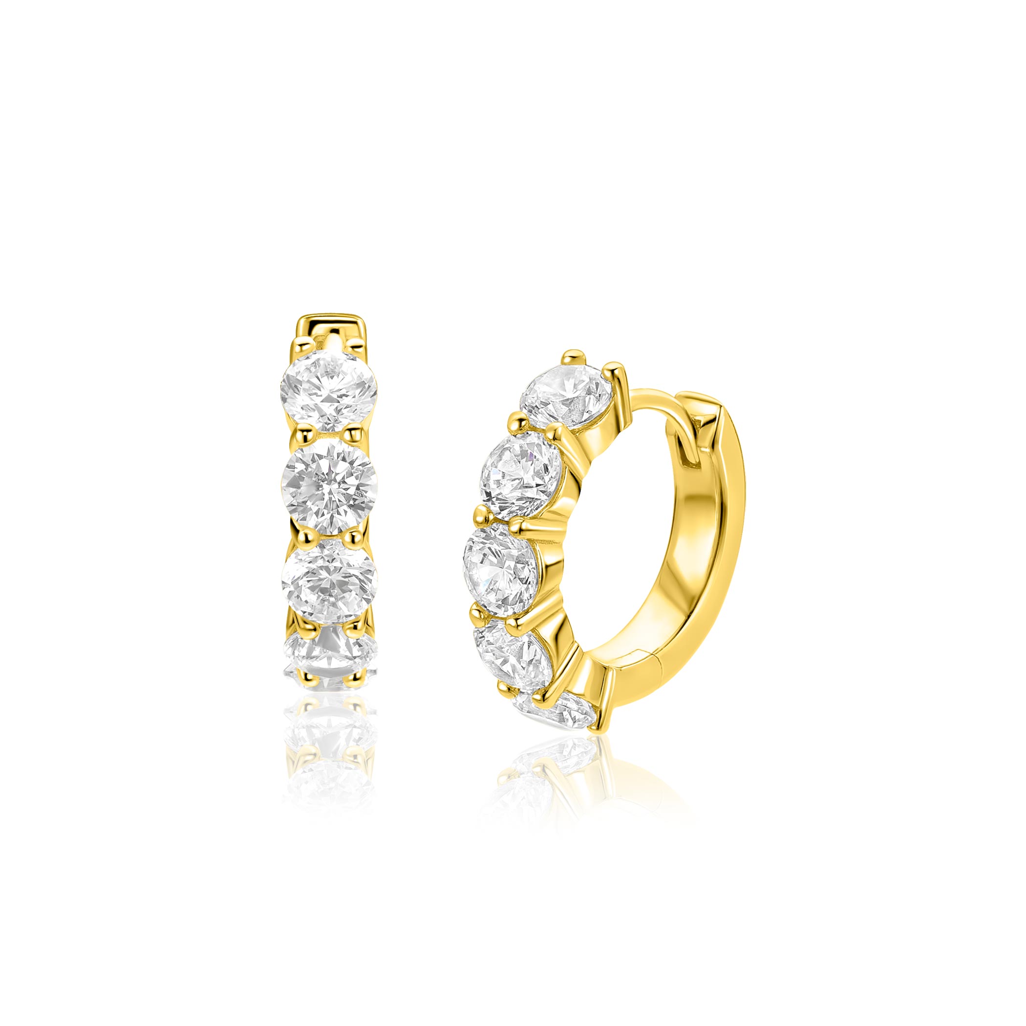 De ZINZI zlv. klapcreolen met modelnummer ZIO2808 zijn vergulde oorringen van 16x4 mm, gemaakt van 925 sterling zilver en nikkelvrij. Ze hebben een goudkleur en klapscharnier sluiting. Het beste gedragen als stijlvolle, dagelijkse accessoire die elke outfit verfraait. Perfect voor zowel casual als formele gelegenheden. Nieuwe staat, voeg tijdloosheid en elegantie toe aan jouw sieradencollectie.