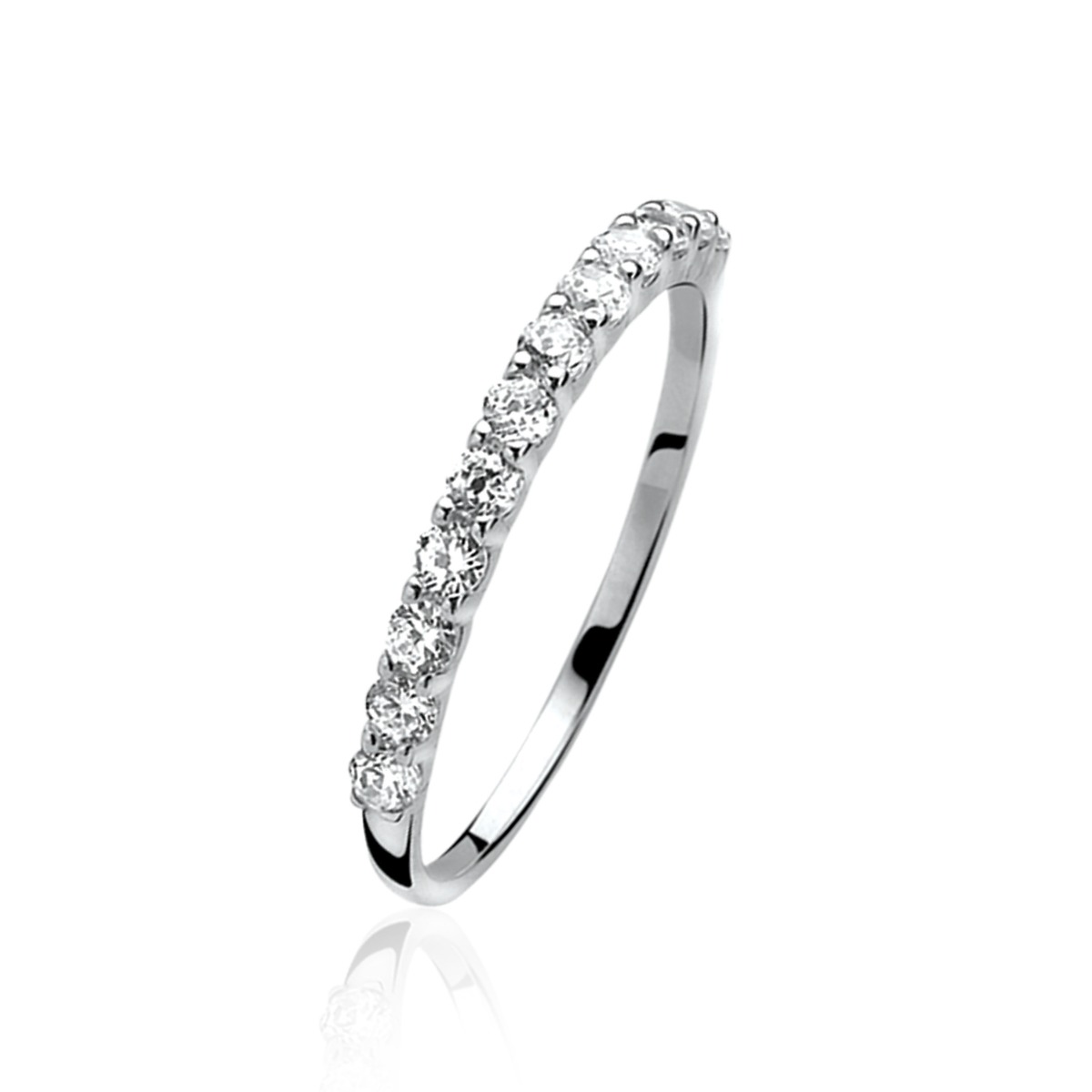 ZINZI zilveren ring wit ZIR827