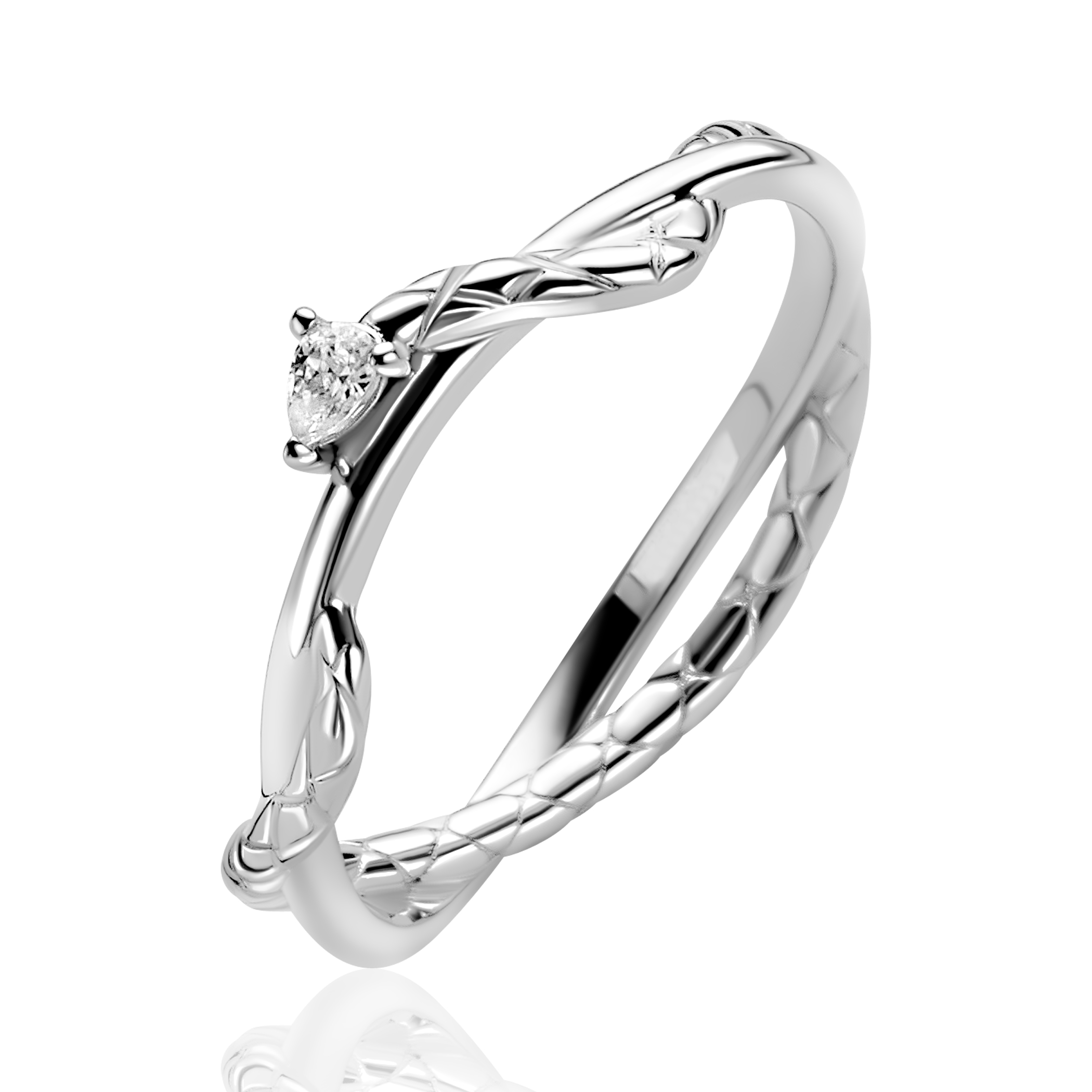 Ring slang eromheen gewikkeld zirc.mt.62