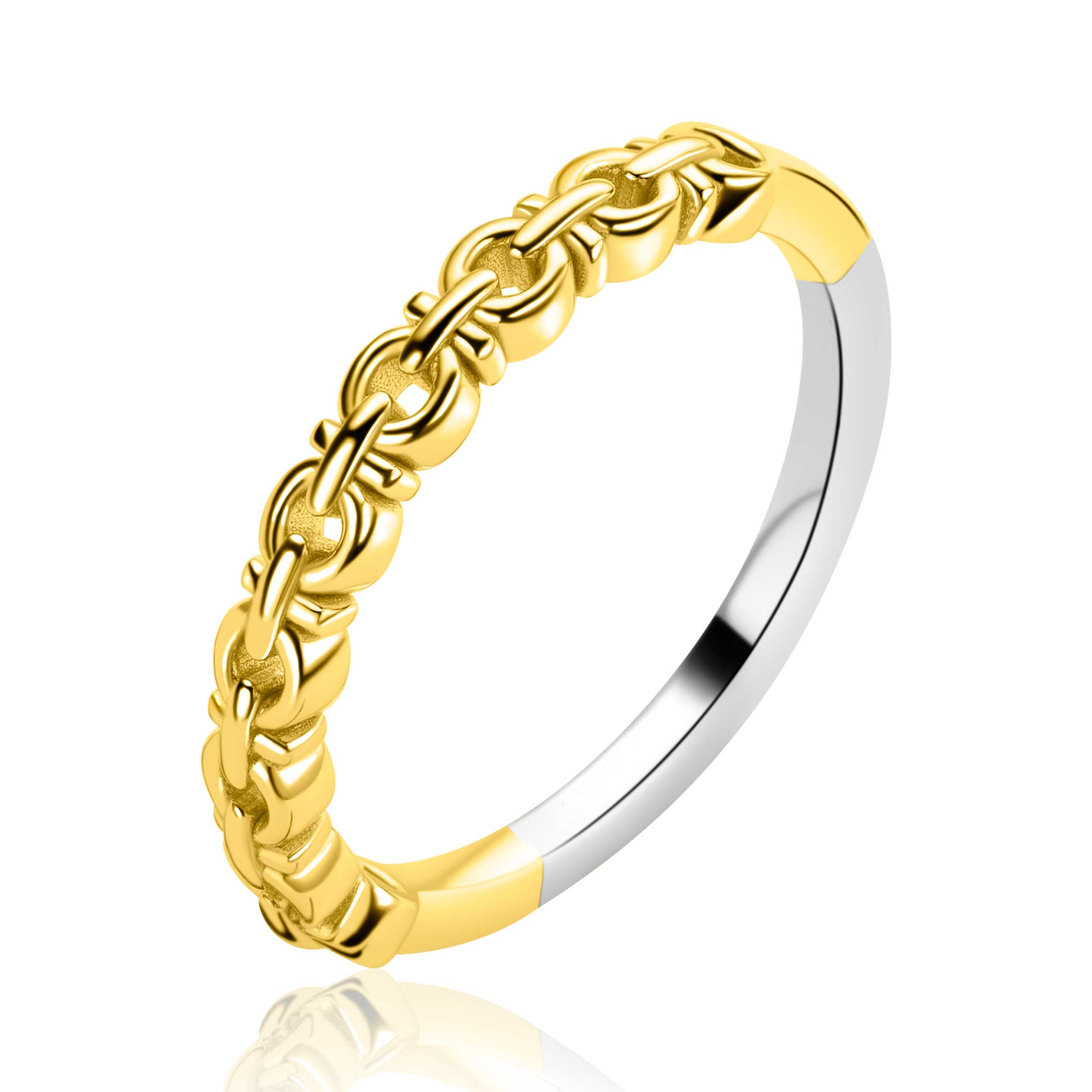 Ring zlv. aanschuif gg.verg. fantasie mt.60