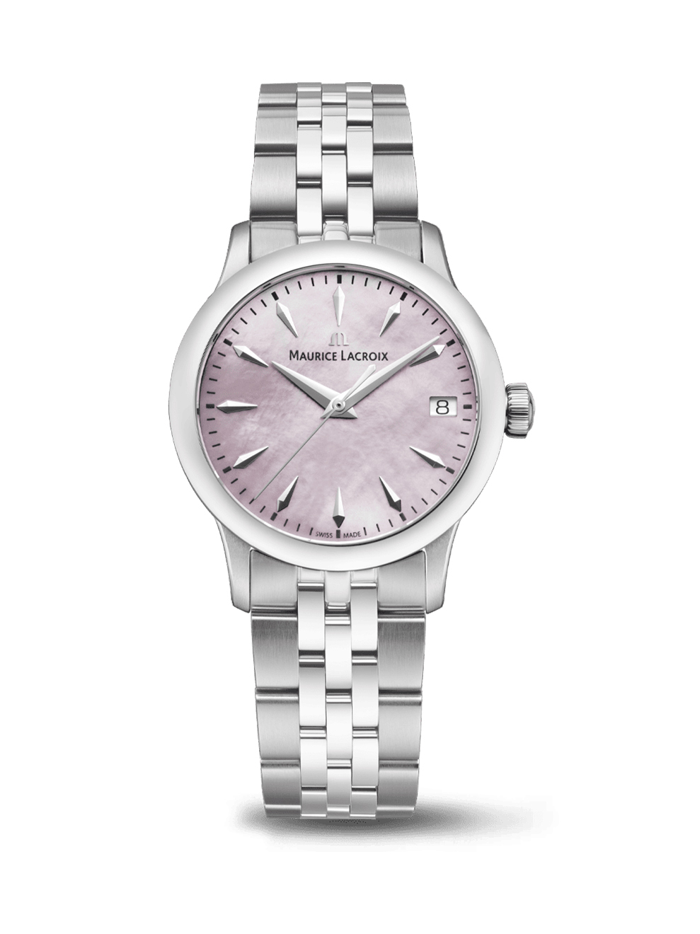 Dit is een horloge van het merk Maurice Lacroix gemaakt voor dames.
De specificaties zijn als volgt:
Kastmaat: 33 mm
Waterdichtheid: 10 ATM / 100 Meter / 330 Feet
Dit horloge heeft de volgende functies/eigenschappen:
Datumaanduiding