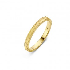De trouwring is in wit goud 18 kt 