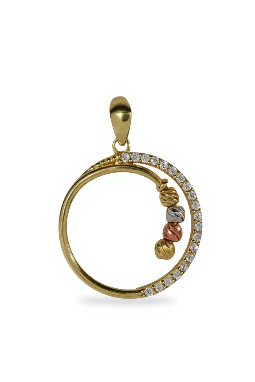 Fantasie tri-color hanger met zirkonia