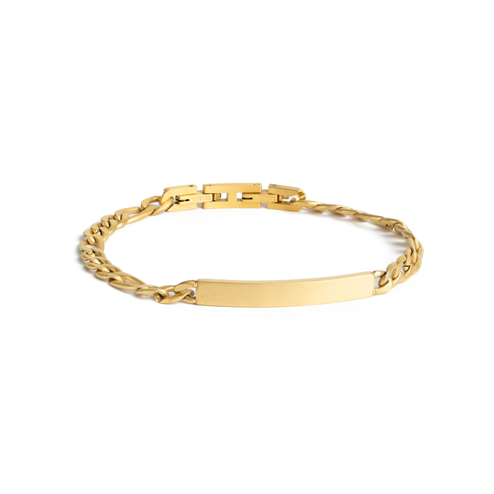 Verto Gold M-L (5mm figaro) armband van het merk Gemini.
De lengte is 20-21 cm (M-L).