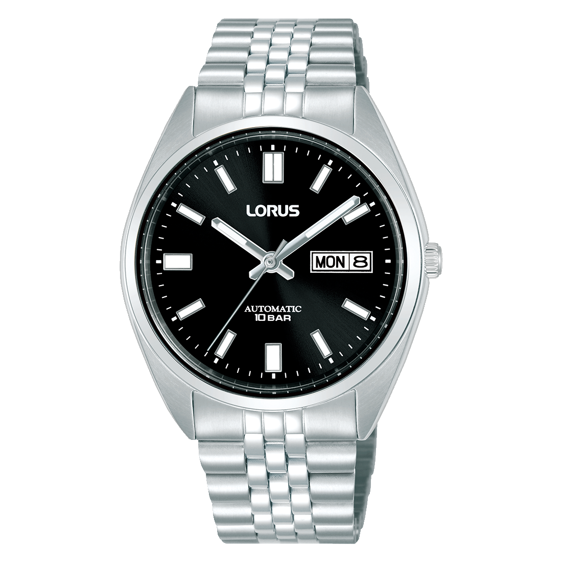 De Lorus herenhorloge RL427CX9 heeft een stijlvol zwart wijzerplaatontwerp, roestvrijstalen armband en is waterbestendig tot 100 meter. Dit automatische horloge combineert functionaliteit met verfijning. Draag het bij zowel formele als casual gelegenheden voor een tijdloze uitstraling. Perfect voor de moderne man die stijl en betrouwbaarheid waardeert.