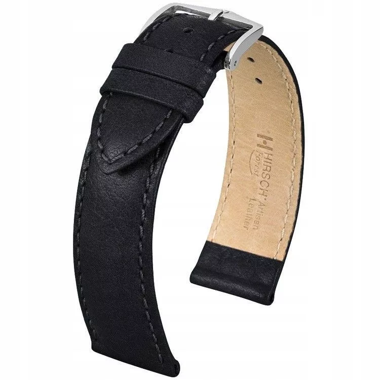 De Hirsch Forest wordt gemaakt van buffelkalfsleer, dat geheel plantaardig is gelooid. Het naadloos aan het bovenleder bevestigd Softglove voeringleder maakt het horlogebandje soepel en huidvriendelijk. Het oppervlak van de band past zich perfect aan de levensgewoontes van zijn drager aan en krijgt door het dragen om de pols pas zijn karakteristieke uiterlijk.