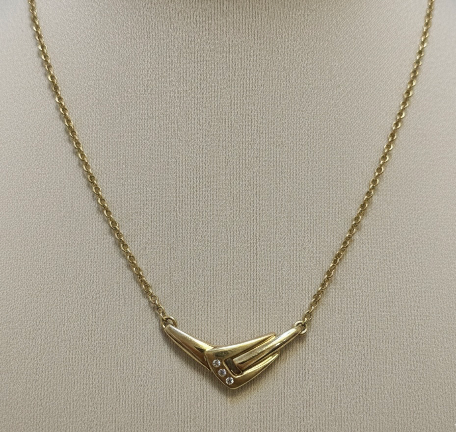 Goud met diamant 45 cm 