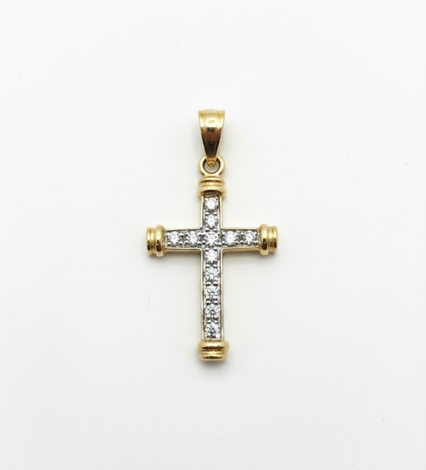 Gouden hanger met diamanten 