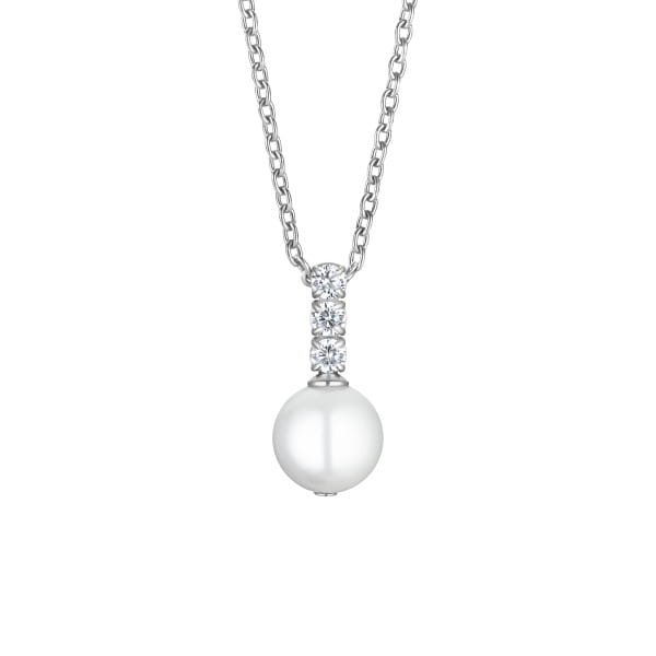 Stille elegantie in zijn puurste vorm &ndash; deze BERING ketting verbindt klassiek met Scandinavische helderheid.  De 456-17-500 ketting bestaat uit een verfijnd zilverkleurig kettinkje met een elegante hanger: drie fonkelende kristallen leiden naar een perfect ronde, glanzende parel.  Het ontwerp weerspiegelt de rust en helderheid van het hoge noorden &ndash; tijdloos, minimalistisch en subtiel chique. Geschikt voor elke dag &eacute;n bijzondere gelegenheden.  Gemaakt van gepolijst roestvrij staal met kristallen en een synthetische parel.  Eenvoudig. Elegant. Stralend.  BERING &ndash; waar de parel de schoonheid van het noorden belichaamt. 