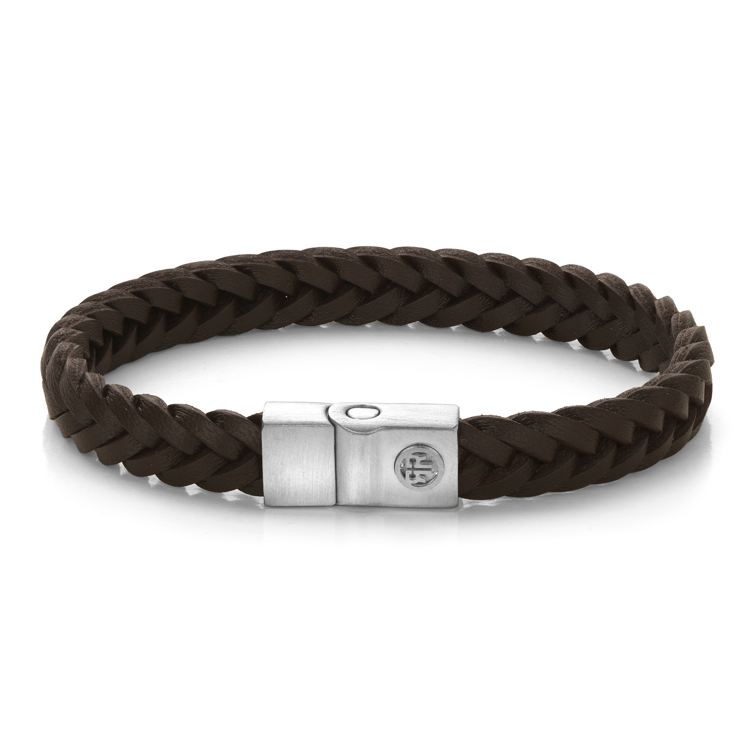 De Rebel & Rose Armband Full Metal Premium Braided 9mm Brown M, modelnummer RR-M0068-S-M, is een stijlvolle herenarmband. Gemaakt van gevlochten bruin leer met metalen accenten, biedt het een robuuste uitstraling. Draag deze 175mm armband als een statement stuk naast een horloge of combineer met andere armbanden voor een trendy, gelaagde look.