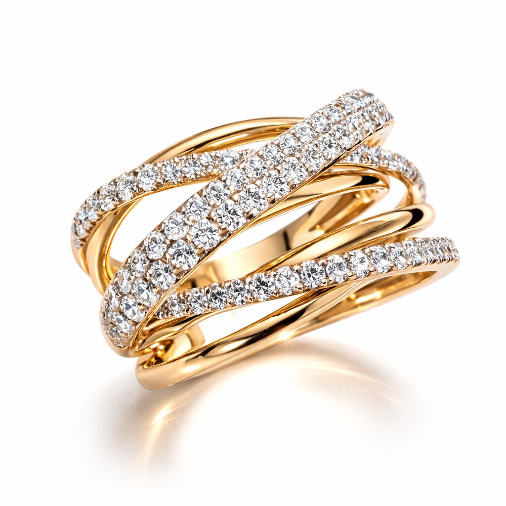 Pas Diamonds 18 Krt G/W Ring 91-1.14 Crt G SI