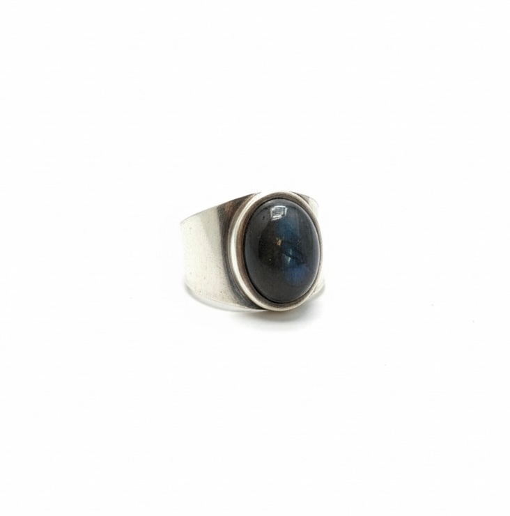 Zilveren ring labradoriet