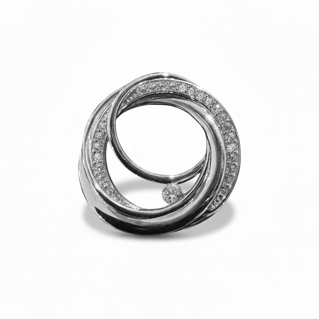 Zilveren hanger met zirkonia