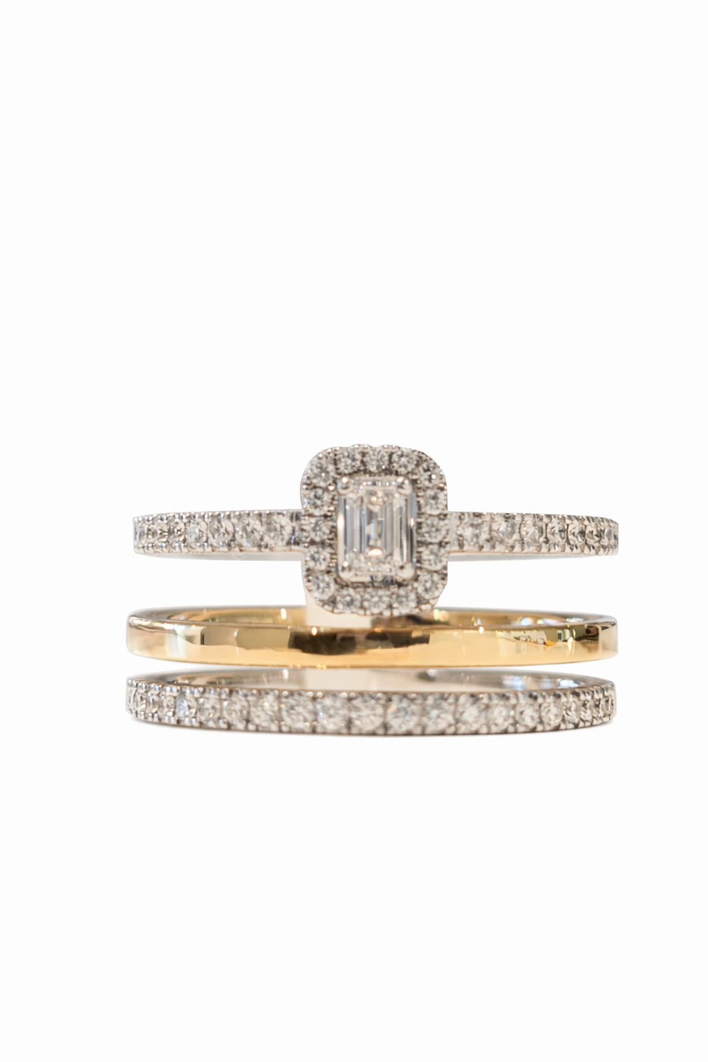 Ring geel goud 18kt met diamanten