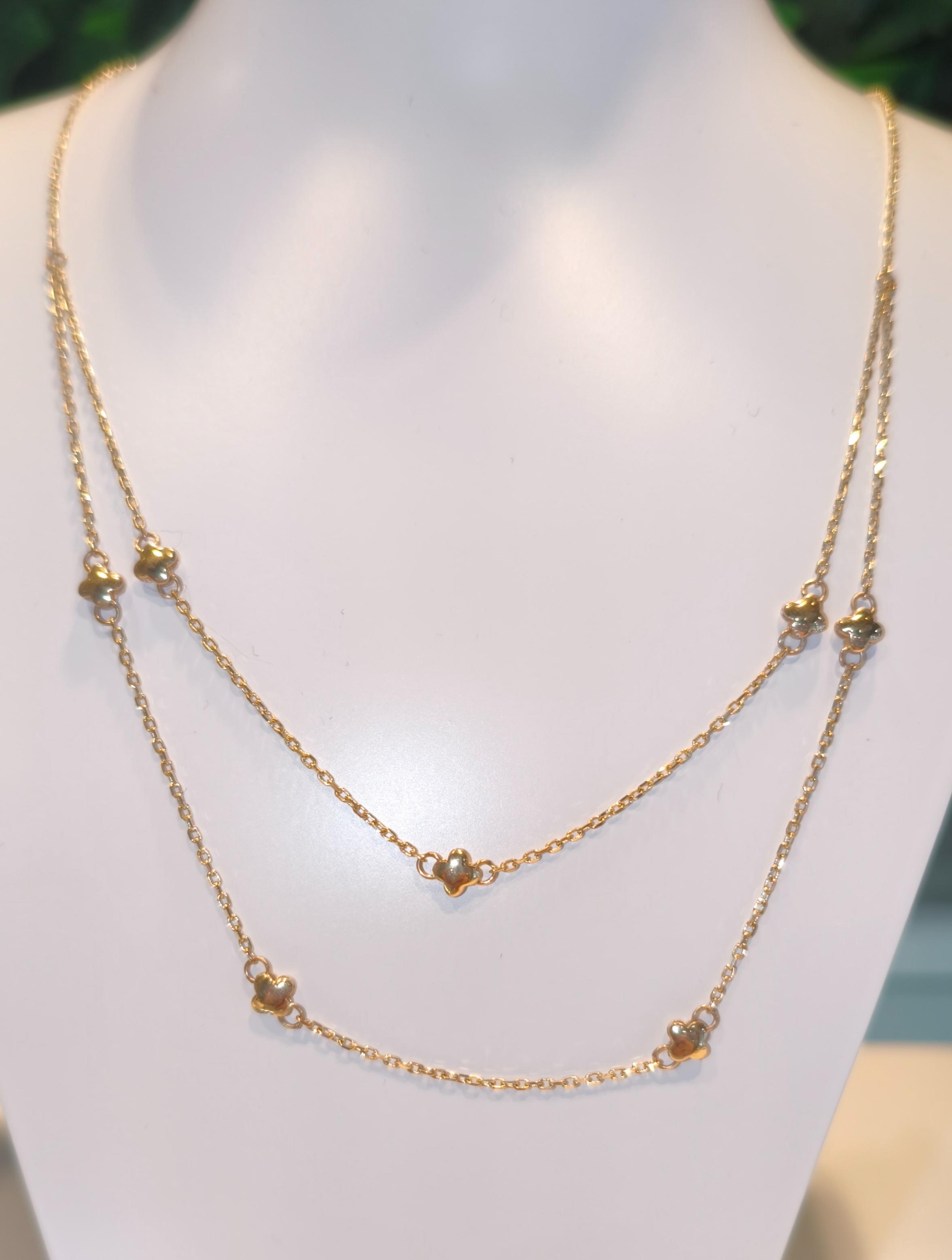 Gouden dubbel collier
