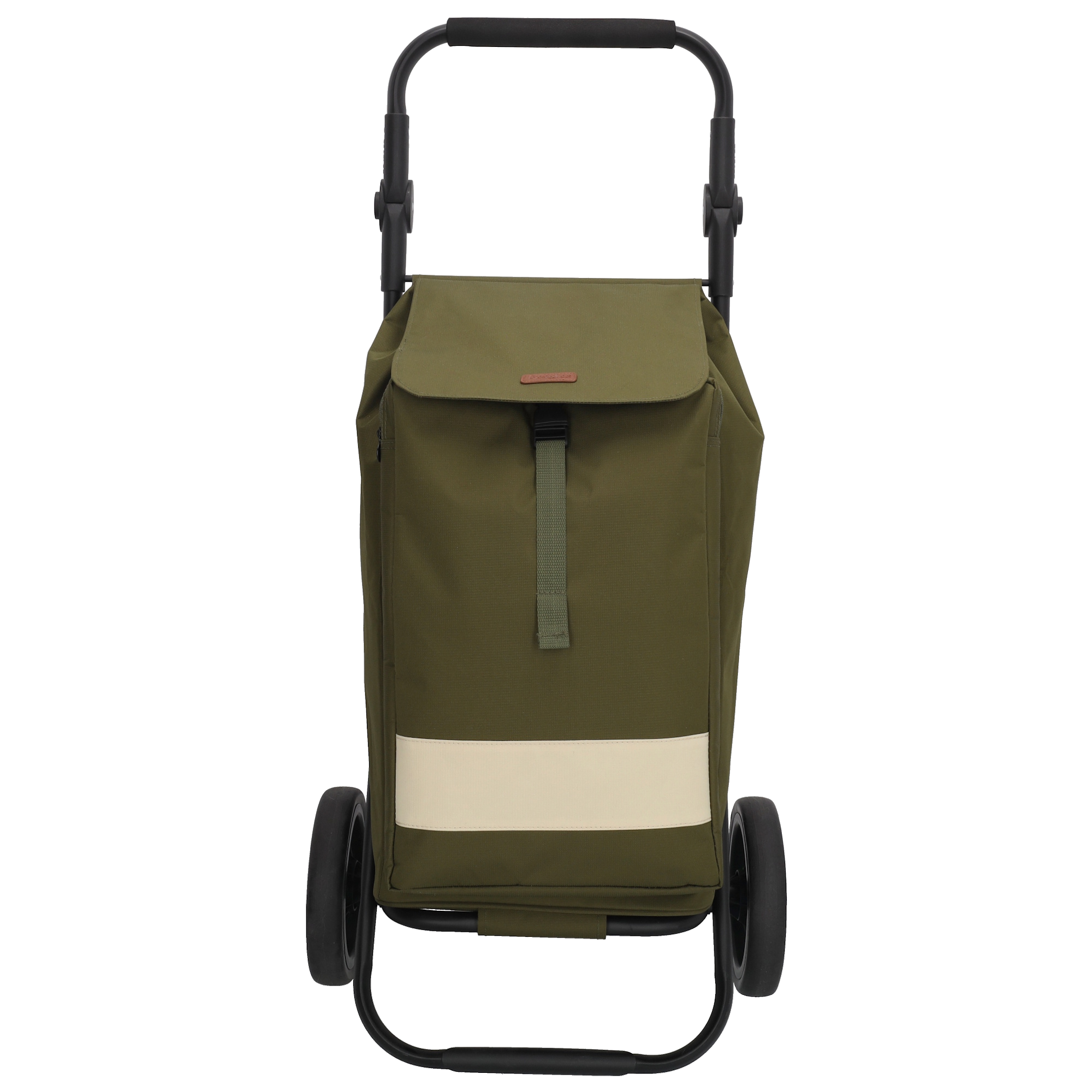 Deze boodschappentrolley komt altijd wel van pas. Hij komt uit de Alberic collectie van Beagles. Voor een snelle of een grote boodschap; hij kan het allemaal. Het opbergvak is heel ruim en met de trolley heb je je handen vrij en hoef je geen zware tassen te tillen. Het handvat is verstelbaar. Daarnaast zit er een standaard op de trolley. Ideaal dus!

De eigenschappen van de trolley zijn:

Dubbele wielen
Verstelbaar handvat
Standaard
Overslag