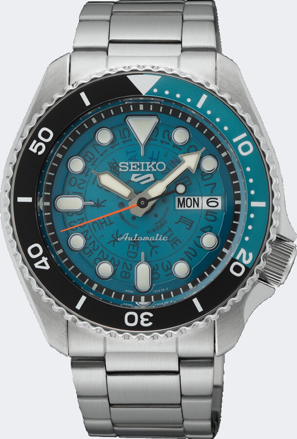 SEIKO 5 SPORTS AUTOMATIC SS BRACELET BLAUW/ZWA