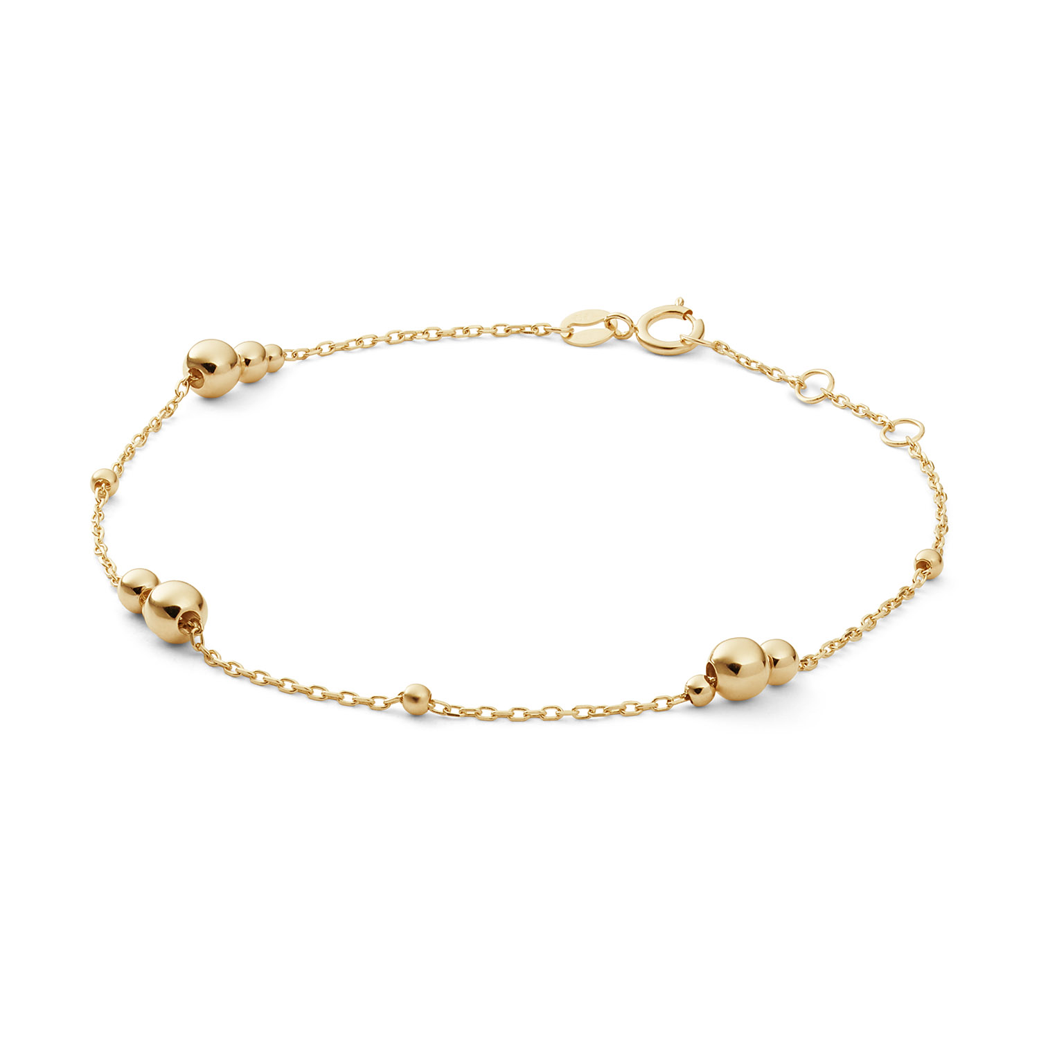 Speels en stijlvol: deze 14k gouden armband met echt gouden bolletjes. Perfect om subtiel te schitteren, solo of gecombineerd.

Cape Town Chronicles
Ontdek Cape Town Chronicles, een 14 karaat gouden sieradencollectie die de ruige schoonheid en warme energie van Kaapstad tot leven brengt. Van de imposante Tafelberg tot het iconische Lion&rsquo;s Head, van de speelse pingu&iuml;ns op Boulders Beach tot het indrukwekkende Kaap de Goede Hoop. Elke plek heeft mij ge&iuml;nspireerd bij het ontwerpen van deze unieke collectie.

Het merk
Jackie is h&eacute;t 14 karaat gouden on trend sieradenmerk. De collecties zijn ge&iuml;nspireerd op de reizen die ik maak, van stedentrips tot exotische oorden. Elk gouden sieraad is helemaal van nu, handgemaakt door Europese goudsmeden en vervaardigd van overwegend gerecycled goud met echte edelstenen en zoetwaterparels. Elke collectie is dan ook met veel liefde en passie samengesteld. Mijn Jackie sieraden zijn de perfecte finishing touch voor iedere outfit!

Specificaties
- Bracelet
- Materiaal: 14 Karaat - Geelgoud - 585
- Fantasie
- 18cm