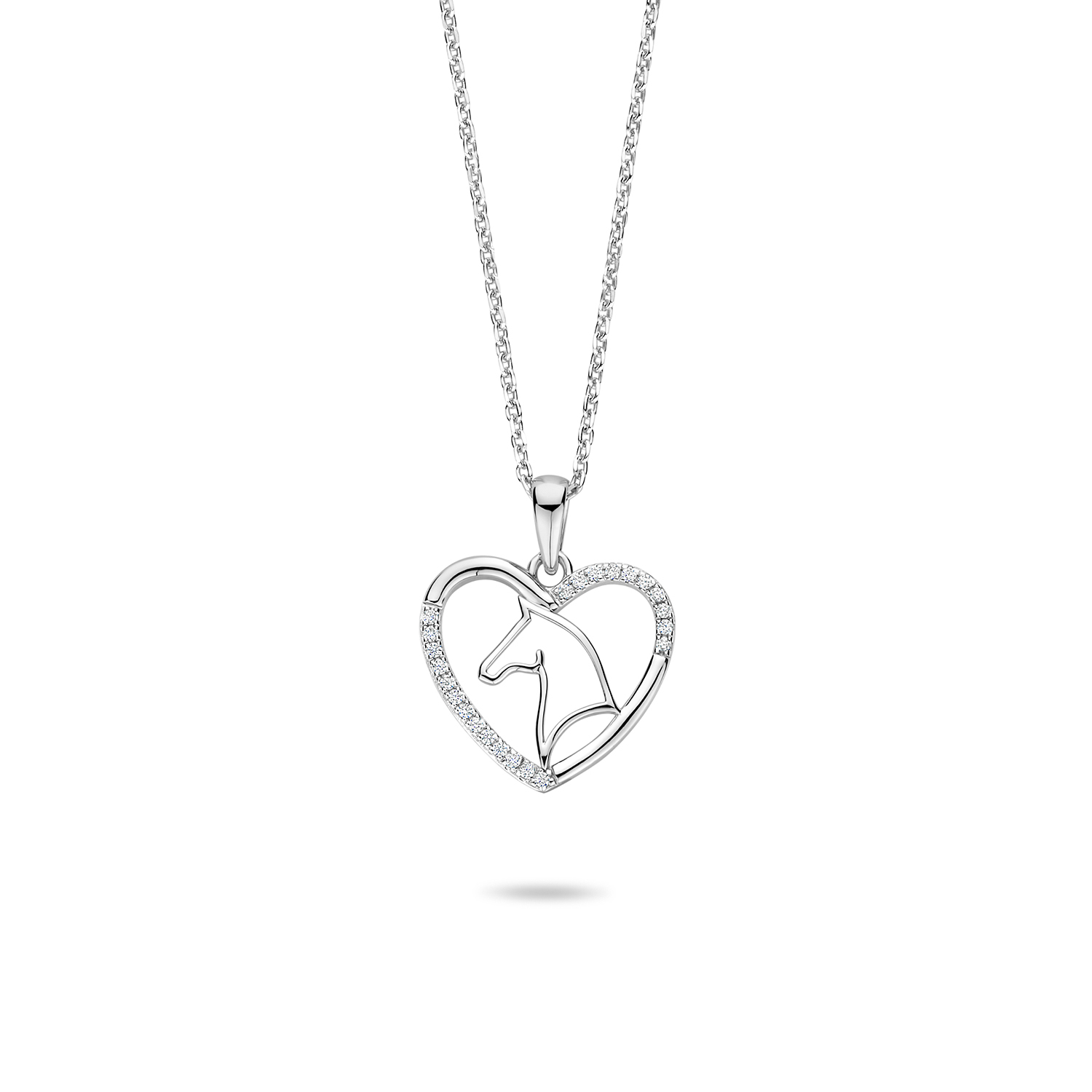Collier met paard hanger in hart