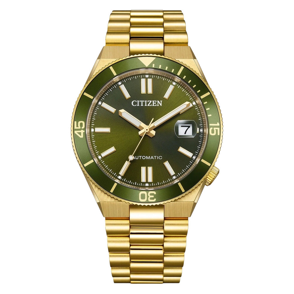 De Citizen Automaat is een verfijnd horloge voor om de pols, met een luxueus ontwerp in de categorie polshorloges. Het combineert stijl met functionaliteit, ideaal voor zowel formele als casual gelegenheden. Draag het horloge comfortabel door de roestvrijstalen band goed af te stellen op uw pols voor optimaal draaggemak en uitstraling.
