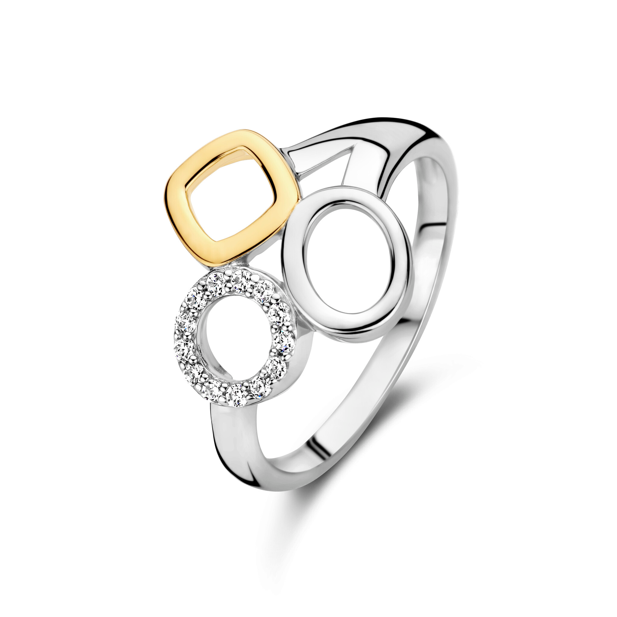 Zilveren ring met zirkonia maat 56 van het merk Rosa di Luca.