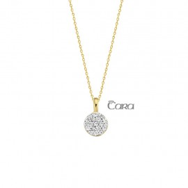 hanger in geelgoud 18 kt met zirkonium