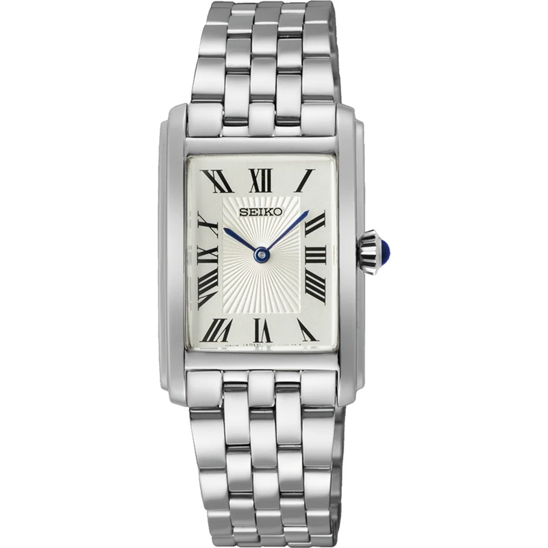 De DAMES SS BRACELET CR&Egrave;ME 50M WR met modelnummer SWR083P1 van Seiko combineert elegantie en functionaliteit. Met een waterdichtheid tot 50 meter en een stijlvolle cr&egrave;mekleurige wijzerplaat, is deze horloge perfect voor dagelijks gebruik of speciale gelegenheden. Draag het met zowel casual als formele outfits voor een verfijnde uitstraling.