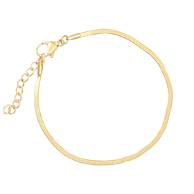De iXXXi Armband &lsquo;Sleek&rsquo; is gemaakt van stainless steel. De armband bestaat uit een gladde, platte schakel en is een mooie, minimalistische toevoeging aan je sieradencollectie.