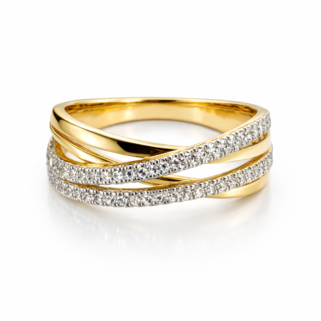 Briljant Ring 42 Diamanten 0.25 crt GH/SI Maat 55