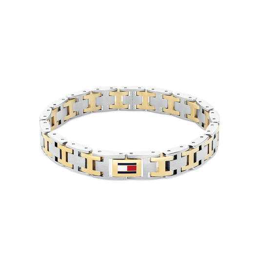 Tommy Hilfiger stalen bicolor herenarmband in 19cm