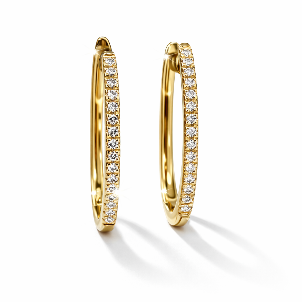 Briljant Oorringen 28 Diamanten 0.14 ct GH/VS