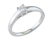 Ring in wit en goud in 18 kt met diamant
1 centrale diamant: 0,22 ct
Maat: 54