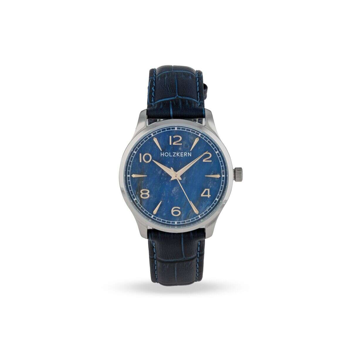 Dit elegante horloge combineert een extra slanke kast met echt sodaliet en een stijlvolle leren band , waardoor het een uniek statement is voor elke dag.