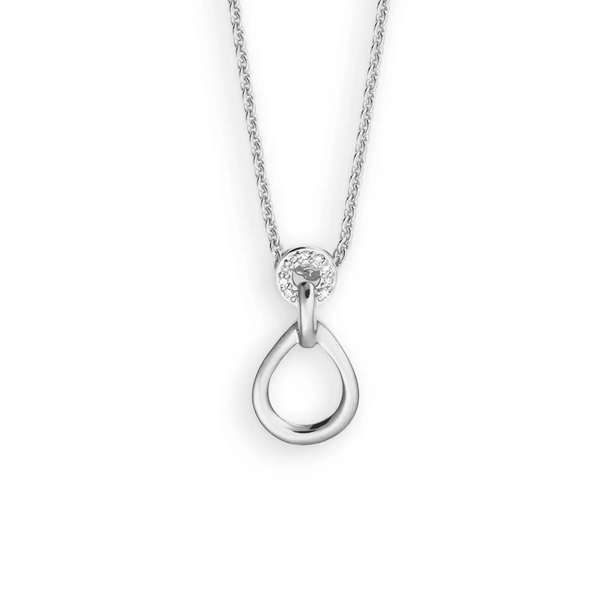 K13234W witgouden hanger met briljant
