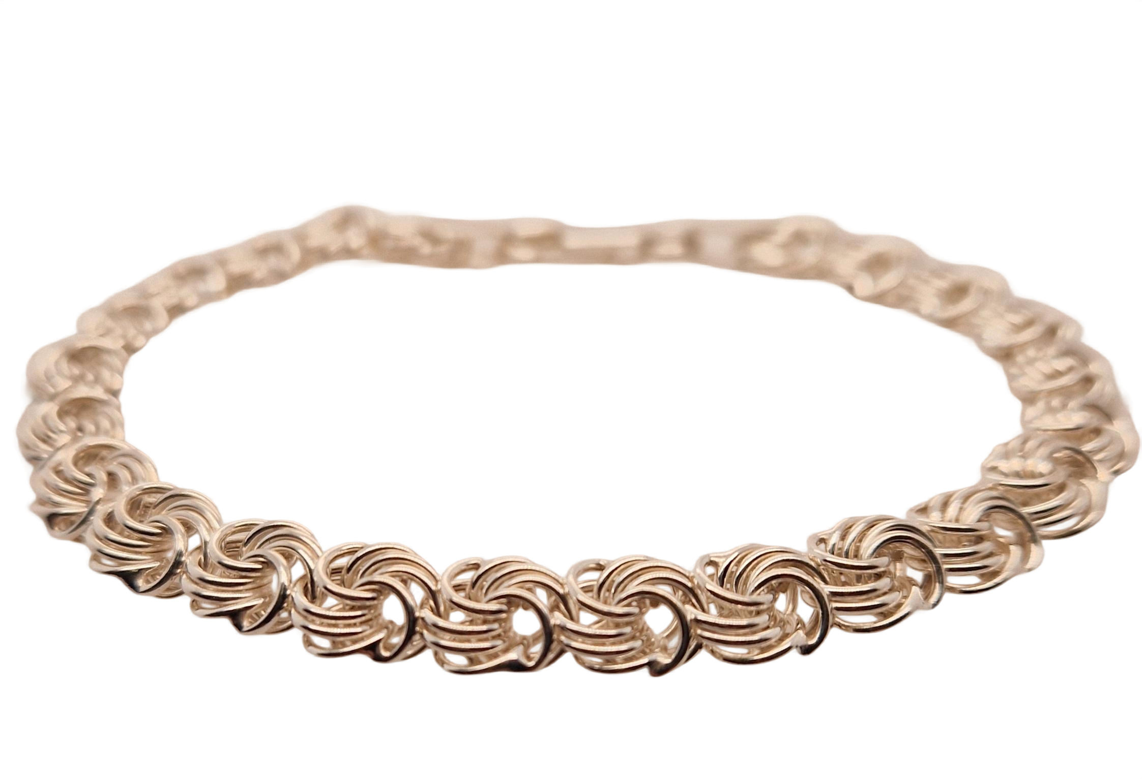 CTI025-1 zilveren rope rose armband 