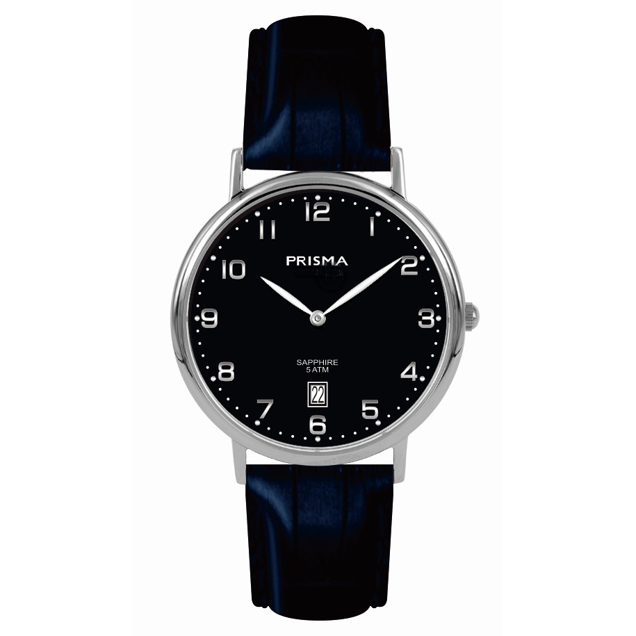 Prisma horloge P1007 heren titanium saffierglas 5 ATM 

Algemeen
Geslacht: heren
Model: P.1007

Voordelen
- band echt leer blauw Croco
- wijzerplaat blauw met zilvere cijfers (arabisch)
- kast geschikt voor mensen met een allergie
- draagcomfort door licht gewicht
- glas is zeer krasvast
- slimline model (minder dan 7 mm dik)
- datum
- quartz
- maat kast 36mm (breedte) 6,54mm (dikte)

