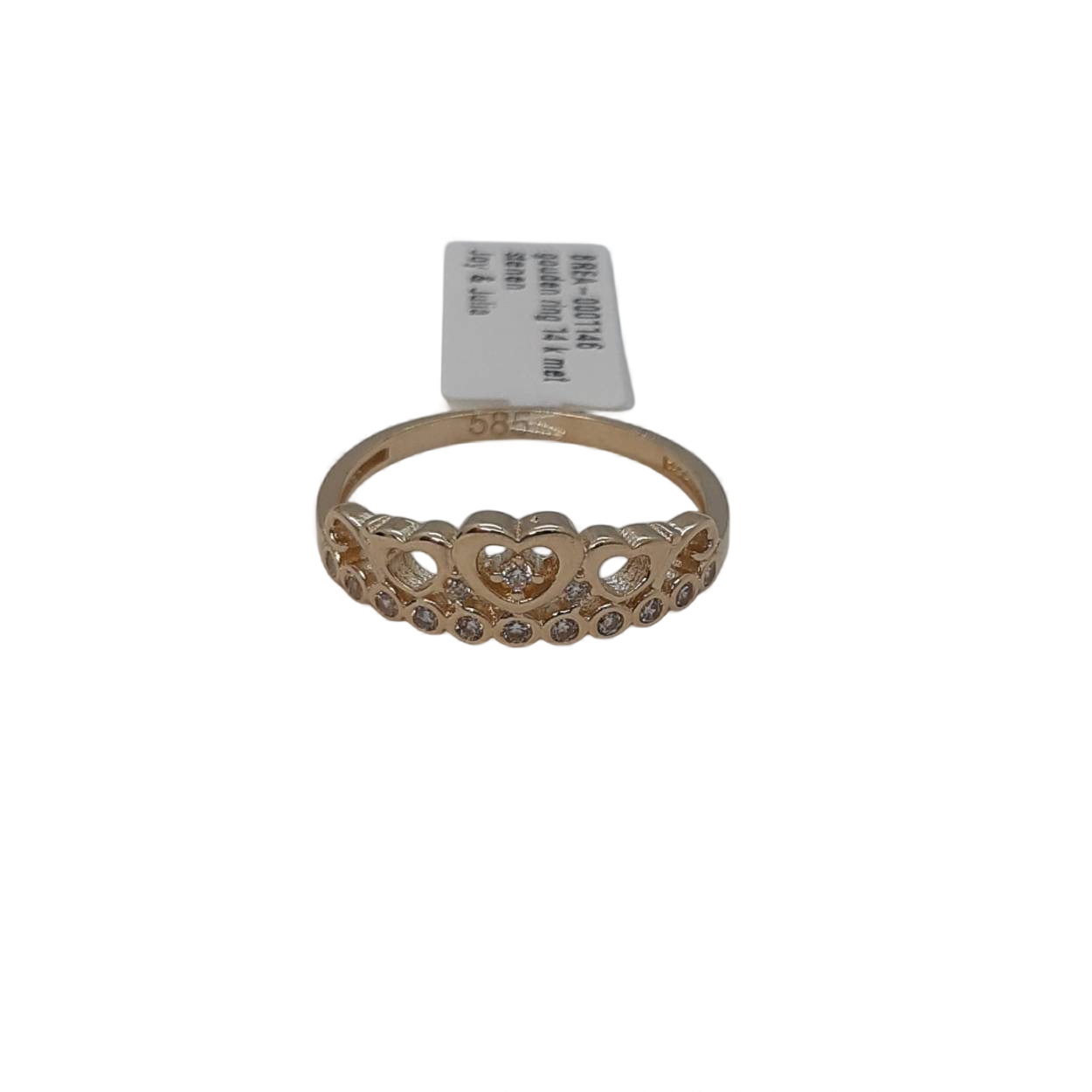 De gouden ring met modelnummer BREA-0001146 is een elegante sieraad in de categorie JUWEEL. Gemaakt van 14 karaat goud en versierd met stenen, heeft het een glanzende afwerking. Deze ringenmaat 54 in goudkleur is perfect voor speciale gelegenheden. Draag het als een enkel statement of combineer het met andere gouden sieraden voor een verfijnde look.