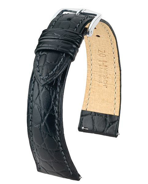 HIRSCH ARISTOCRAT L BLACK CALF 20/16MM 03828050-2-20.
De specificaties zijn als volgt:
Bandbreedte: 20