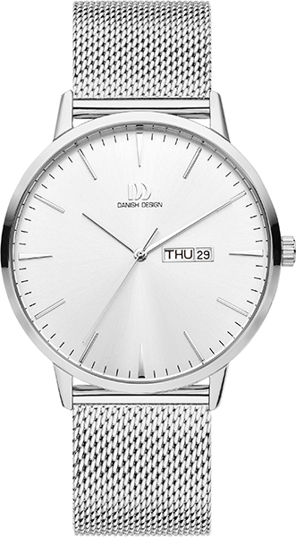 De DANISH DESIGN HORLOGE IQ62Q1267 combineert elegantie en functionaliteit. Met een roestvrijstalen kast van 41 mm en mineraalglas biedt deze analoge, quartz-horloge datumweergave en een klassieke ronde vorm. De zilverkleurige Milanese mesh band maakt het perfect voor zowel formele als casual gelegenheden. Waterbestendig tot 3 ATM. Draag het om de pols voor een stijlvolle uitstraling.